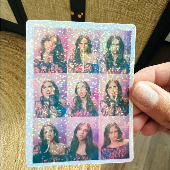 💖💋😘  Tate McRae pink Stickers Music Girly Glitter Stickers Set Of  5 🎶 - Picture 5 of 10